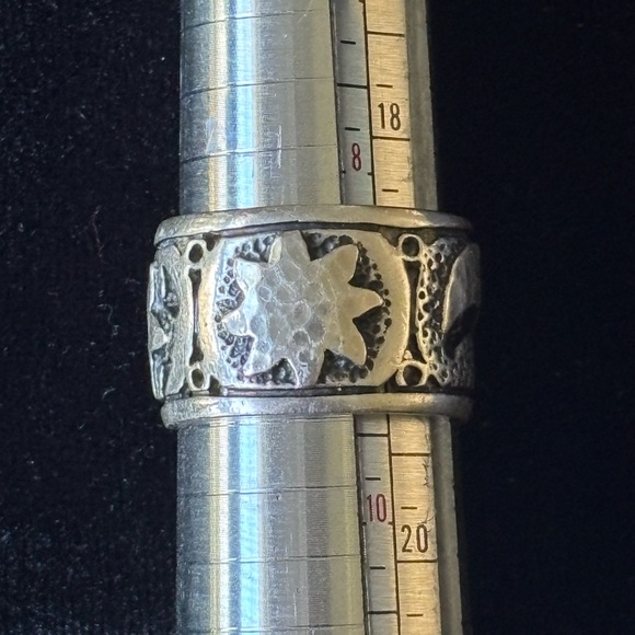 RARE SILPADA 925 Oxidized Silver Sun, Moon, Star Wide Band Ring R1749 - 11 grams - Picture 5 of 10
